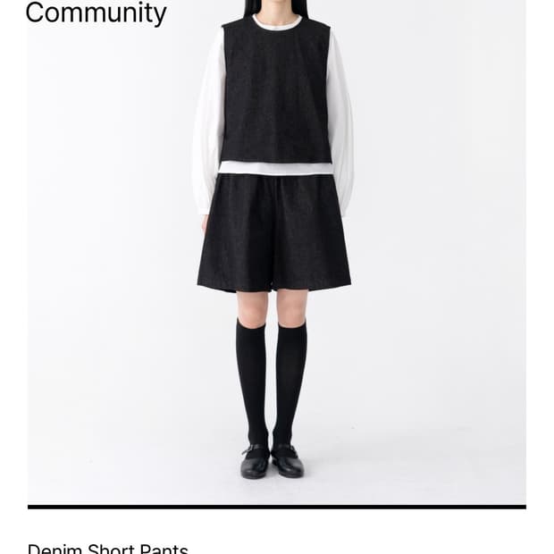 유노이아 데님 숏 팬츠