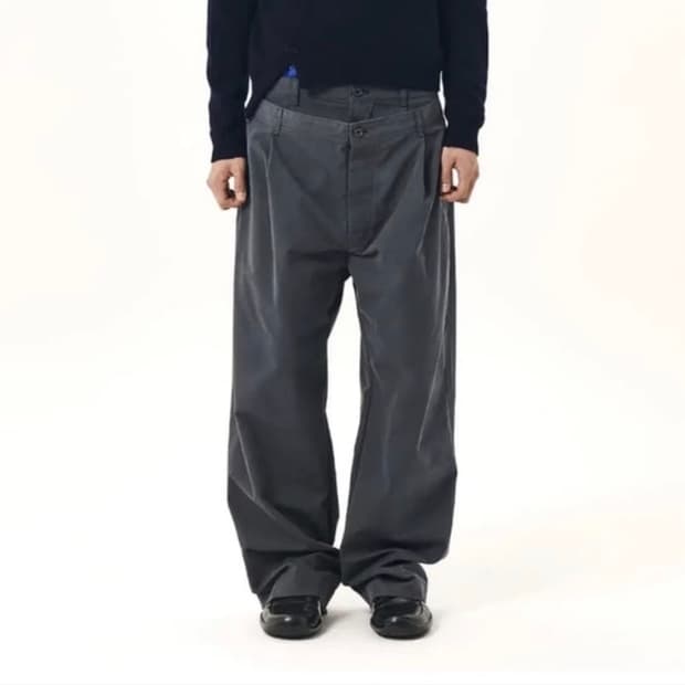 누마레 ee 더블 웨이스트팬츠 차콜 m