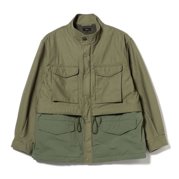 BEAMS 빔즈 벤틸레이션 M-65 블루종 자켓 s