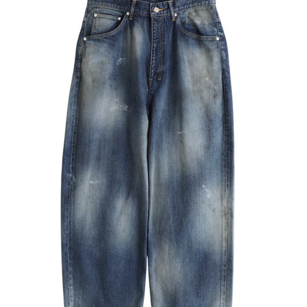 [1] ANCELLM 안셀름 에이징 와이드 5P 데님 팬츠 인디고
