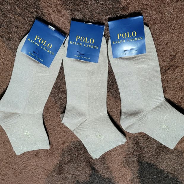 폴로 랄프로렌 여성용 금실 발목 양말 3족 셋트