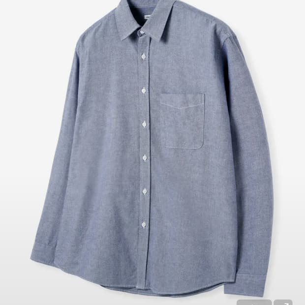 [M 새상품] 아노블리어 워시드 옥스포드 셔츠 네이비