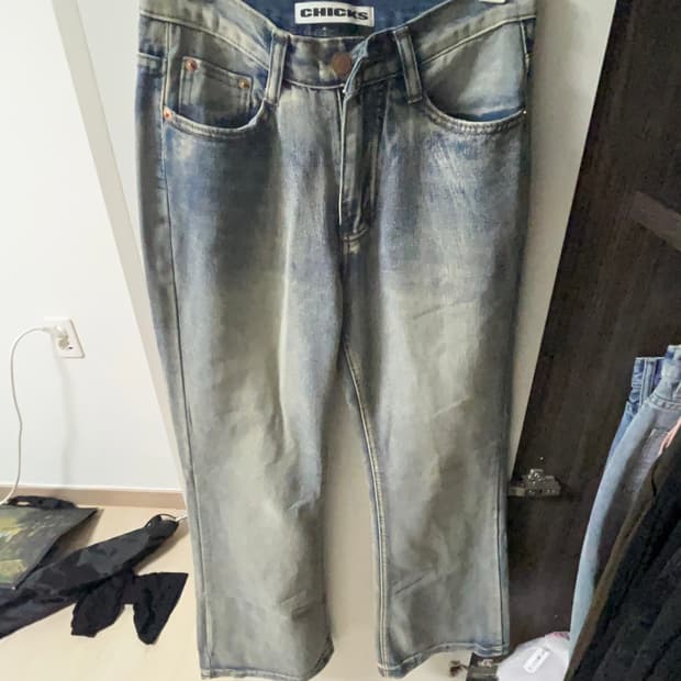 칙스 데님 팬츠 부츠컷 청바지