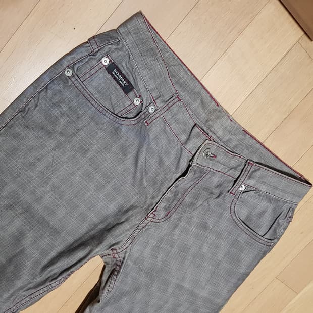 32/ 버버리 / 블랙라벨 일본판 / 정품 그레이 면팬츠/ 414-토5