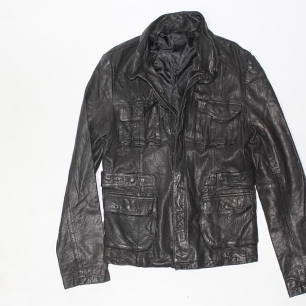 00s vtg 램스킨 레더 자켓