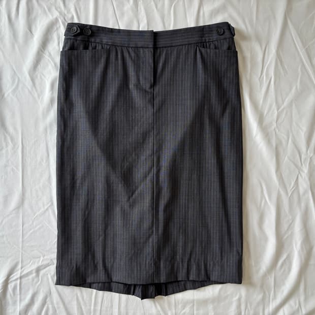 charcoal midi skirt, club monaco