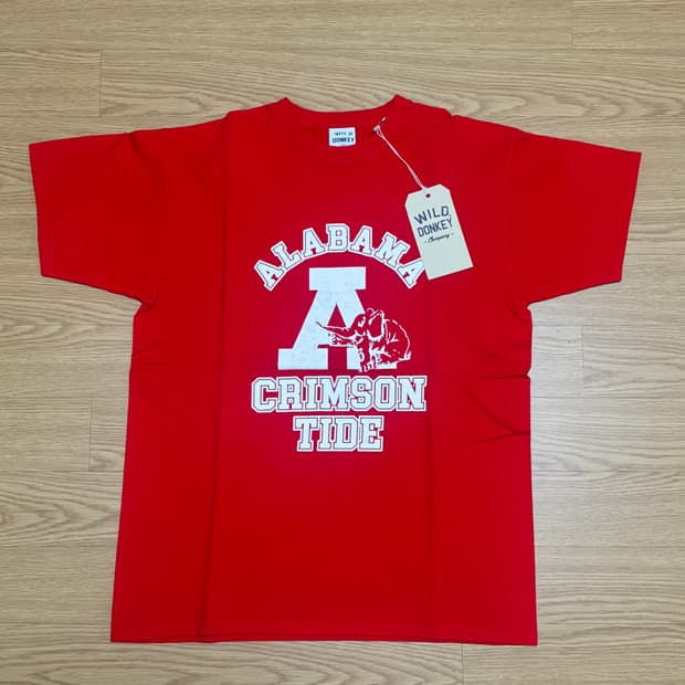 [새상품] 와일드동키 레드 반팔 티셔츠 M