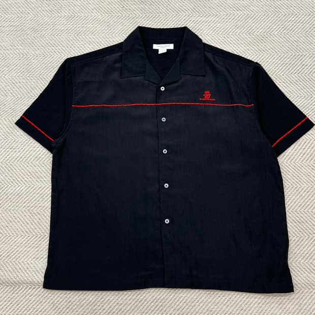 White & Graye 버드와이저 오픈카라 하프셔츠 r3753 