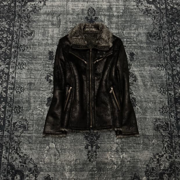 Unknown vkei trimming fur jacket