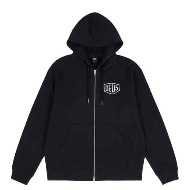 데우스 엑스 마키나 컬리지 어드레스 후드 집업 블랙