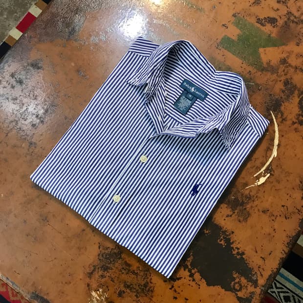 폴로랄프로렌 네이비 스트라이프 셔츠 여성 55 사이즈