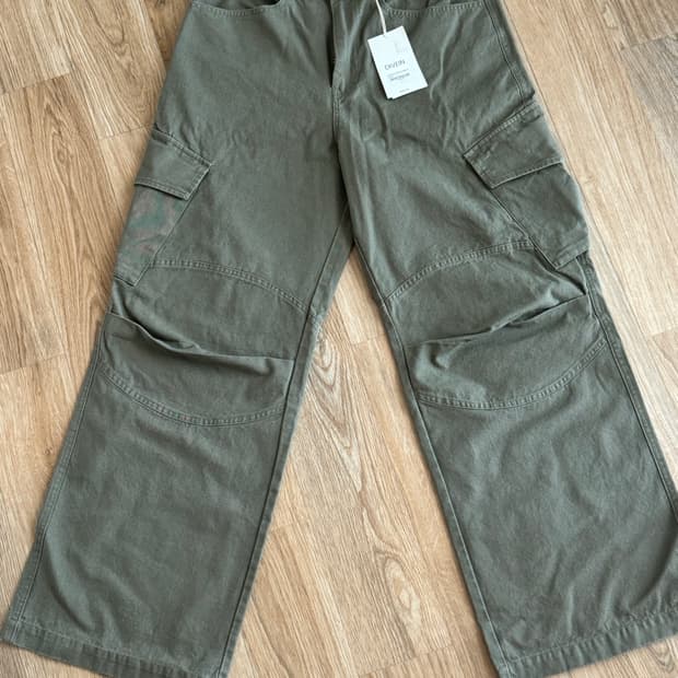 다이브인 무민서 워시드 베른 카고 팬츠 카키 1사이즈