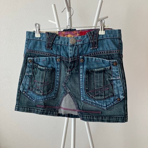 Tough jeansmith 데님 미니스커트 y2k