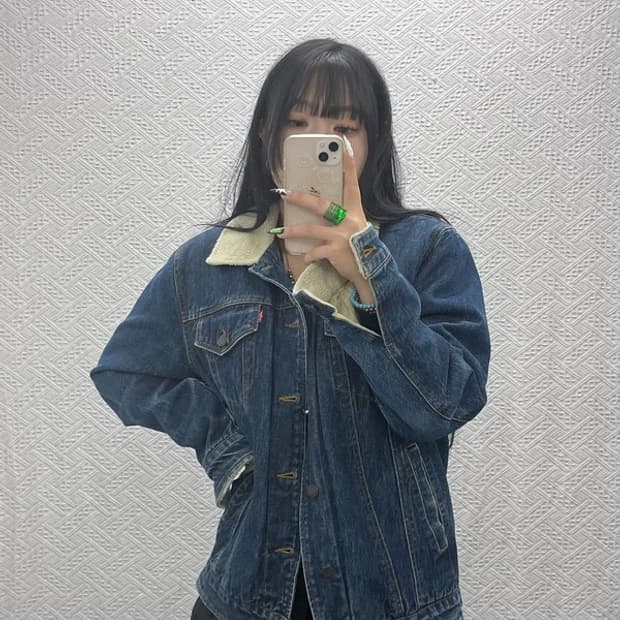 리바이스 컨트리 트러커 빈티지 쉐르파 양털 데님자켓 L C08598