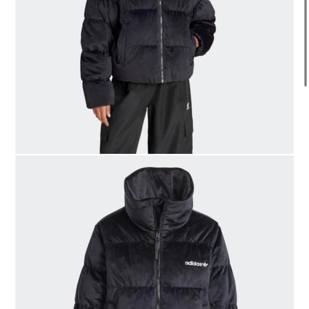 아디다스 리젠 벨벳 다운 퍼퍼 재킷