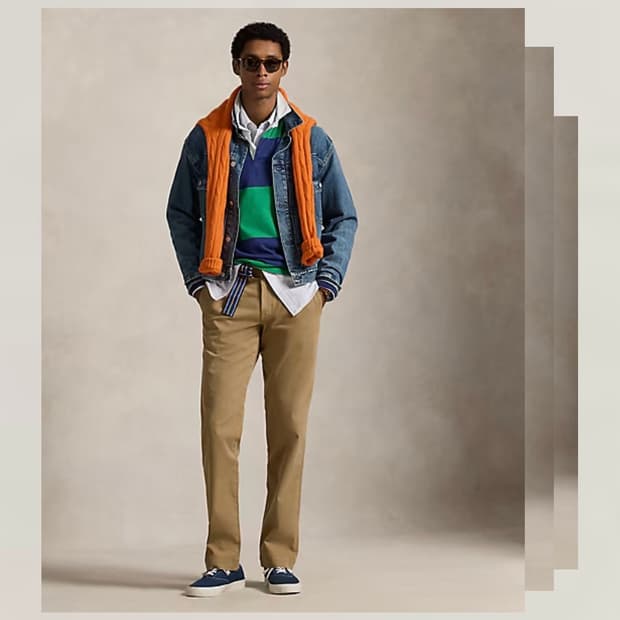 25SS미착용)폴로 베드포드 스트레이트핏 치노팬츠34"/몬타나카키