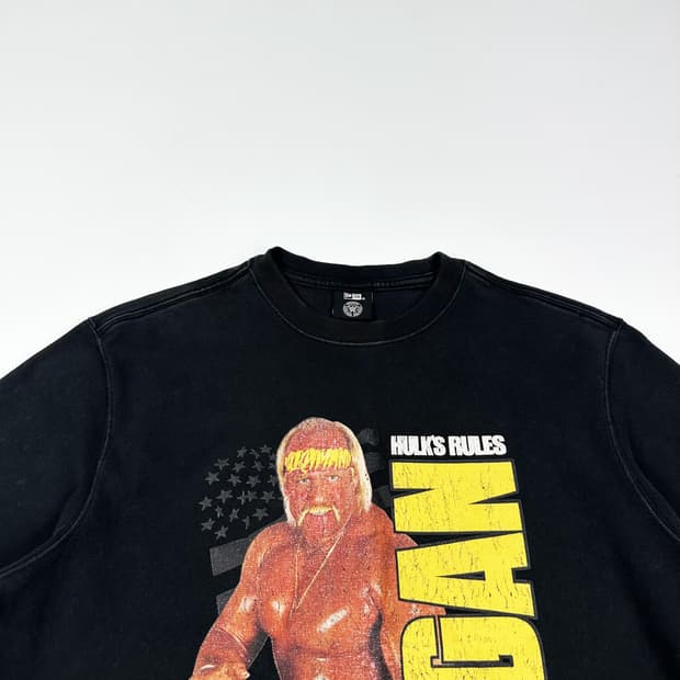 뉴에라 x wwe 헐크호건 블랙 반팔티 (M)