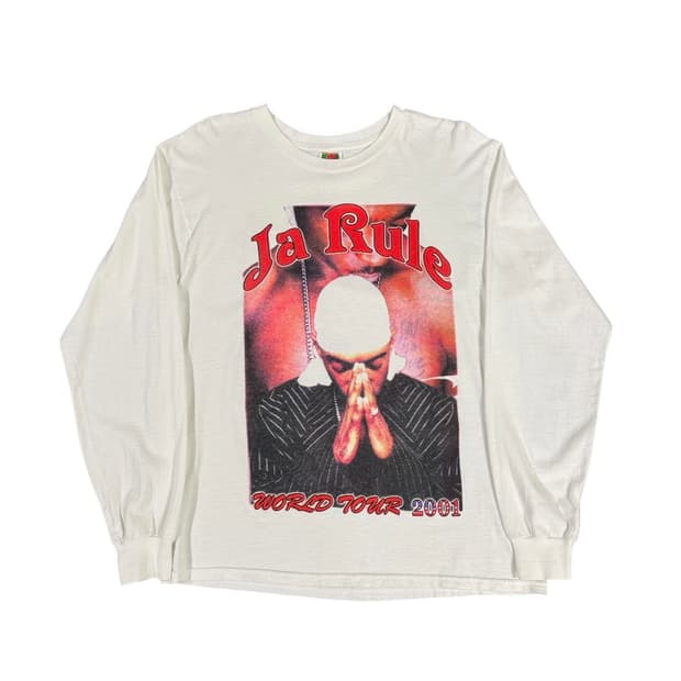 빈티지 2001 Ja Rule 자룰 월드투어 롱슬리브 랩티셔츠