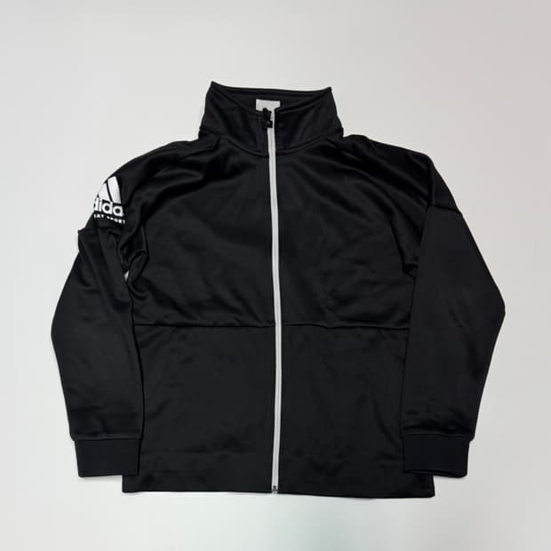 여성 키즈 아디다스 블랙 트레이닝 집업 140