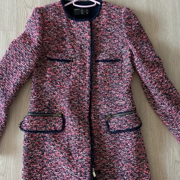 르샵 울 양모 트위트 코트