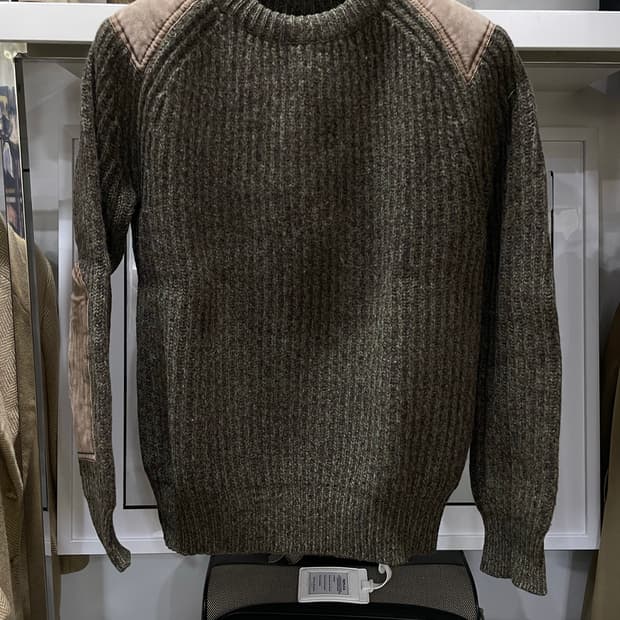 폴로랄프로렌/카키 울혼방 헤비니트티(S)