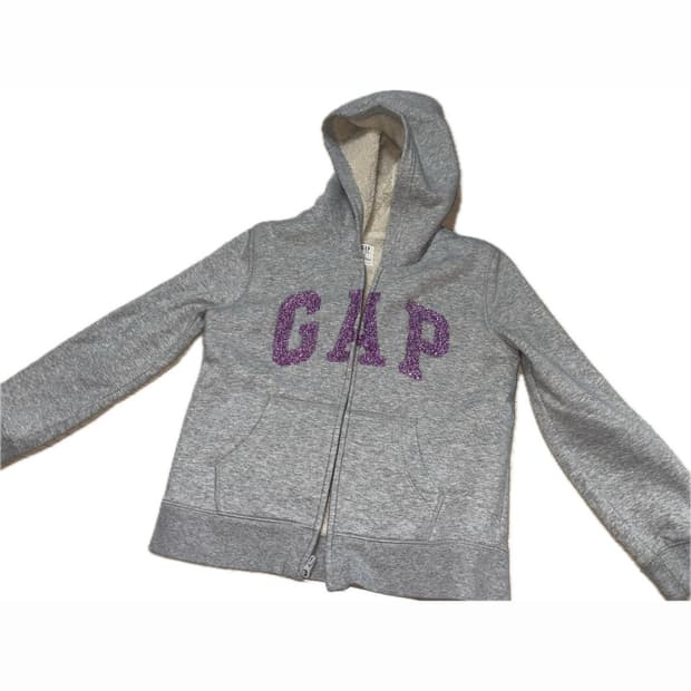 GAP 양털 크롭 후드집업