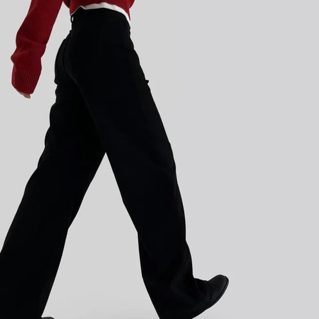 어텀 융기모골덴팬츠 블랙