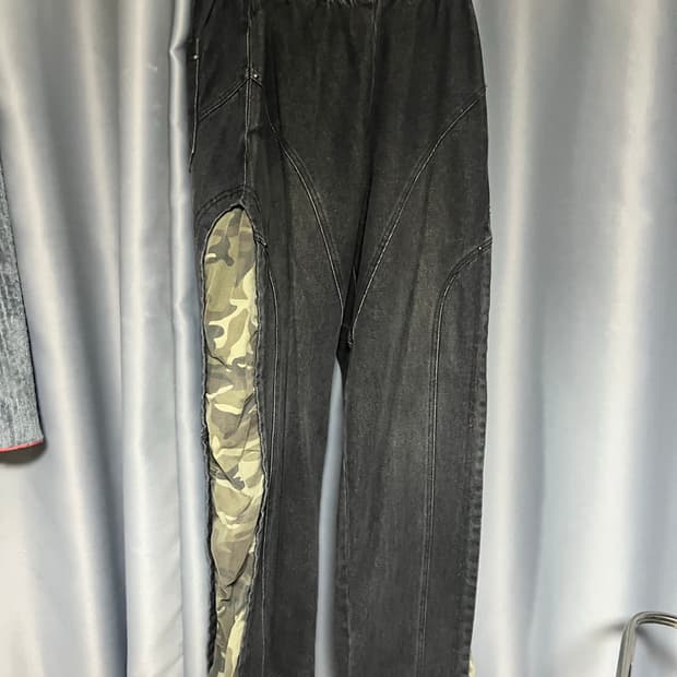 RSSC INCISION SIDE WRINKLE DENIM PANTS 