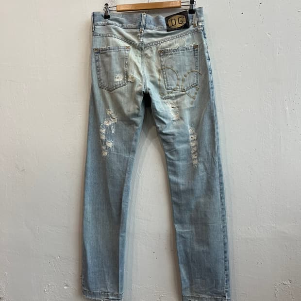 돌체앤가바나 디스트레스드 DG 데님팬츠 