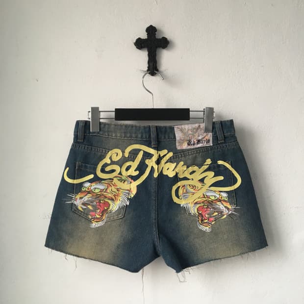 Edhardy printing denim short