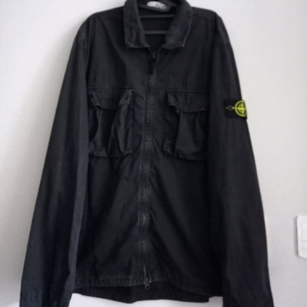 정품 스톤아일랜드 22ss 114WN 올드이펙트 오버셔츠 블랙 115