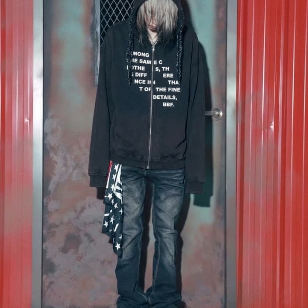 비바프 레게 스트라이프 더블집업 후디