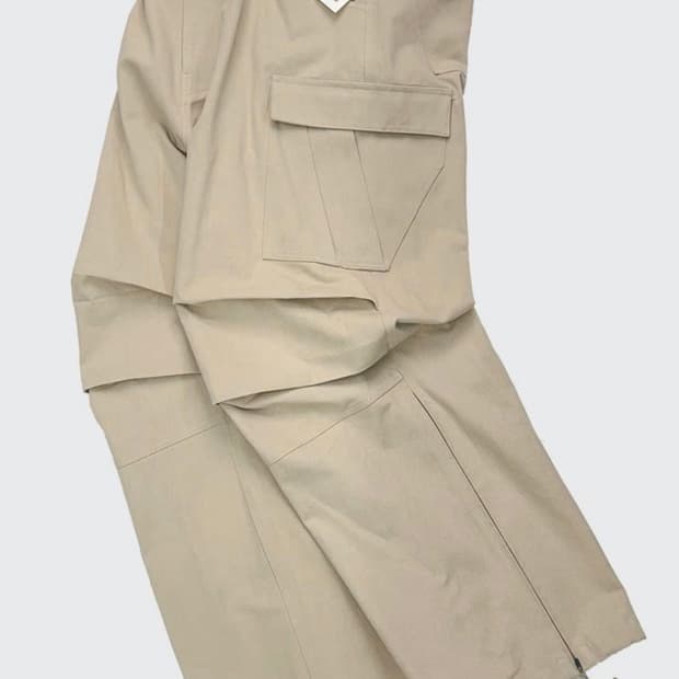 (2) 논노드 사이드 집 카고 팬츠 베이지