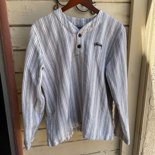 M) 스투시 코쿤 착용 헨리넥 맨투맨 아노락 티셔츠 코드쿤스트