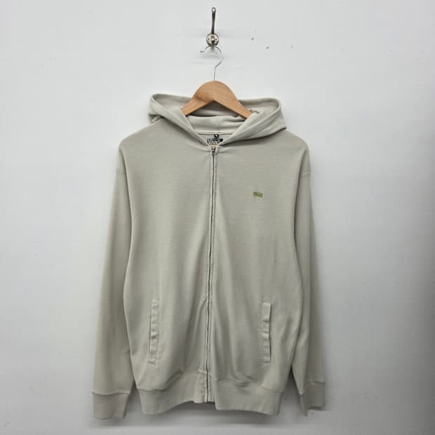 반스 아이보리 와플 후드 집업 남L