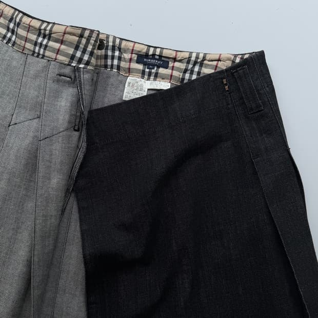 BURBERRY 버버리 데님 랩스커트 36
