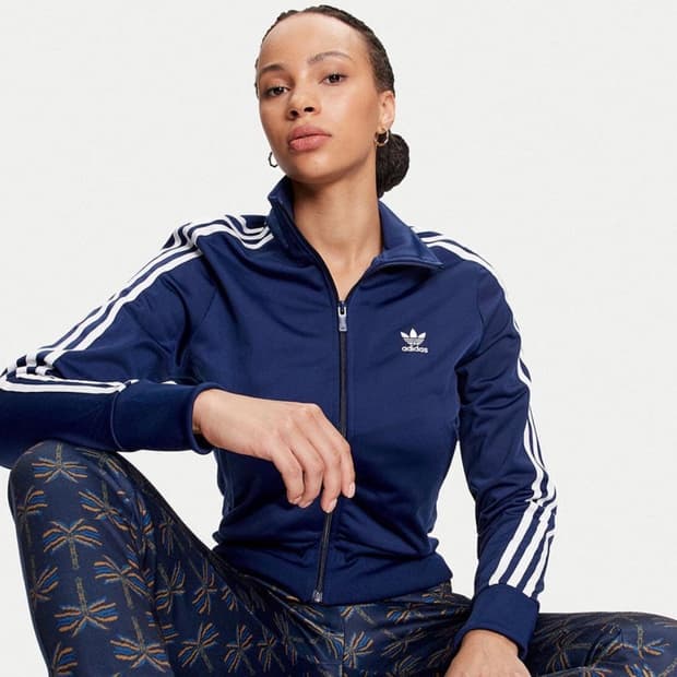 아디다스 파이어버드 져지 크롭 트랙탑 네이비