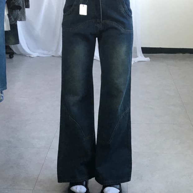 Western mood denim pants