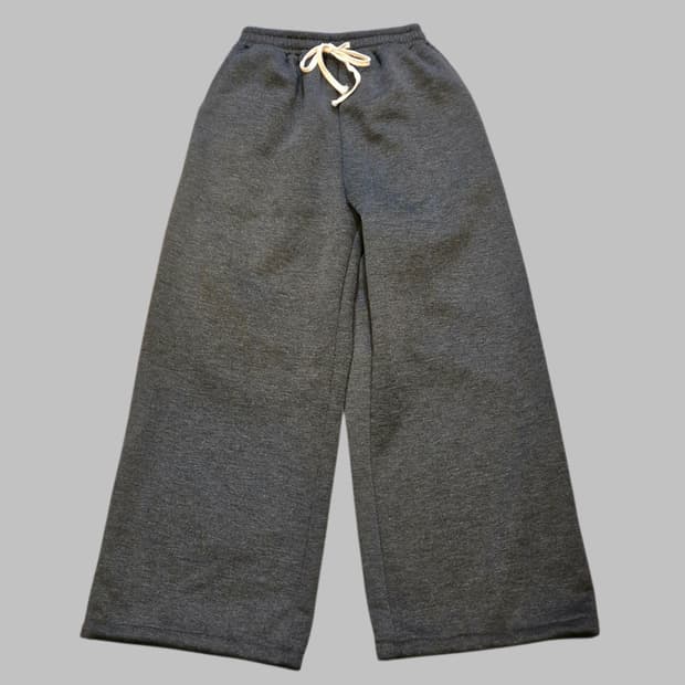 (30인치 전후반) 차콜 와이드 트레이닝팬츠 