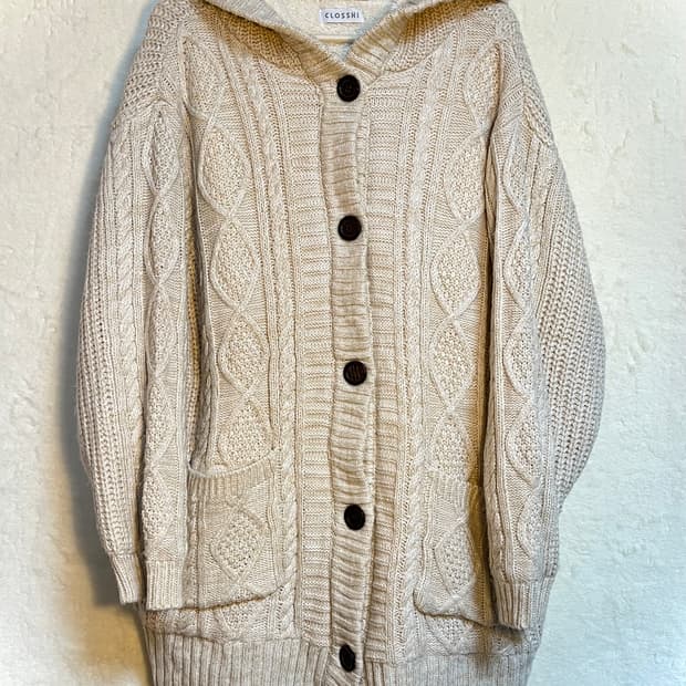 빈티지 양털 기모 니트 가디건 아우터 코트