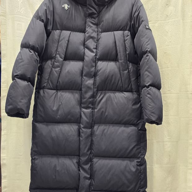 데상트 남성 벤치다운 구스다운 롱패딩 95