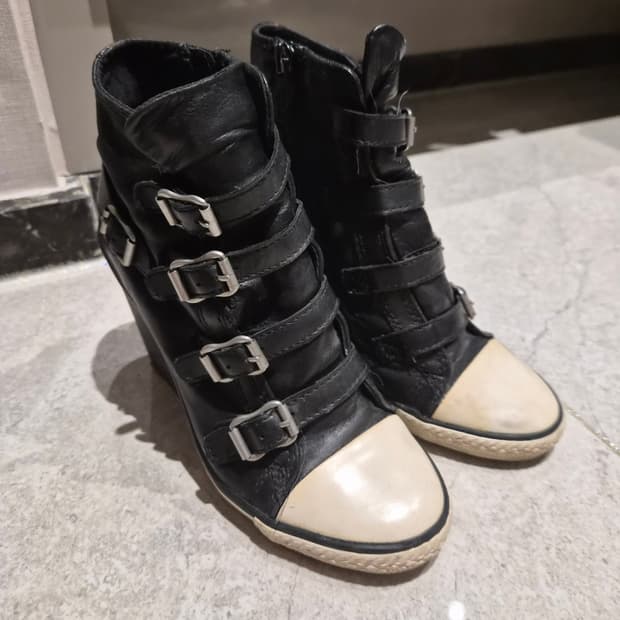 ash 아쉬 레더 웨지힐 스니커즈 36