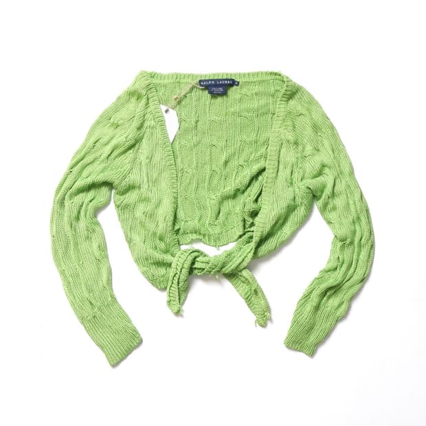 랄프로렌 Ralph Lauren Silk Cable Cardigan 