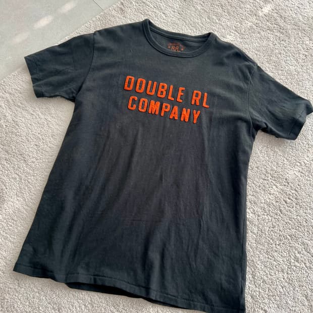 더블알엘 로고 코튼 햄튼 저지 티셔츠