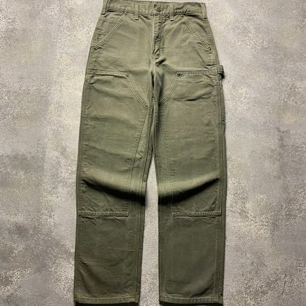 [28] Carhartt 칼하트 모스그린 덩가리핏 더블니 워크팬츠