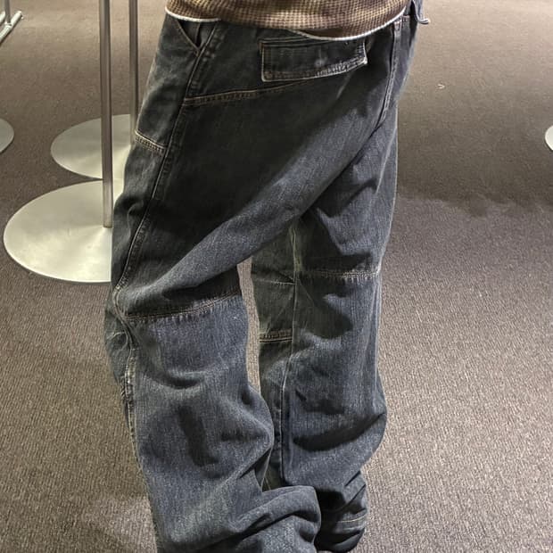 XL)Japanese vintage 흑청 와이드 데님팬츠