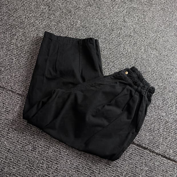 유니폼브릿지 와이드 벌룬 팬츠 블랙 3761