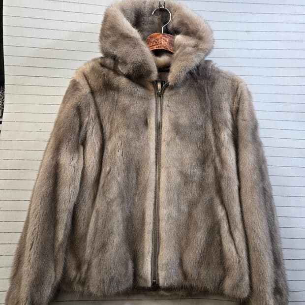 EURO 밍크 후드 숏 자켓