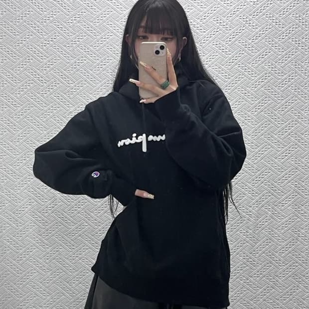 챔피온 리버스위브 올드스쿨 스펠로고 후드티 L C09940