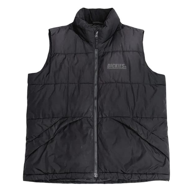 DICKIES 블랙 패딩 베스트 L